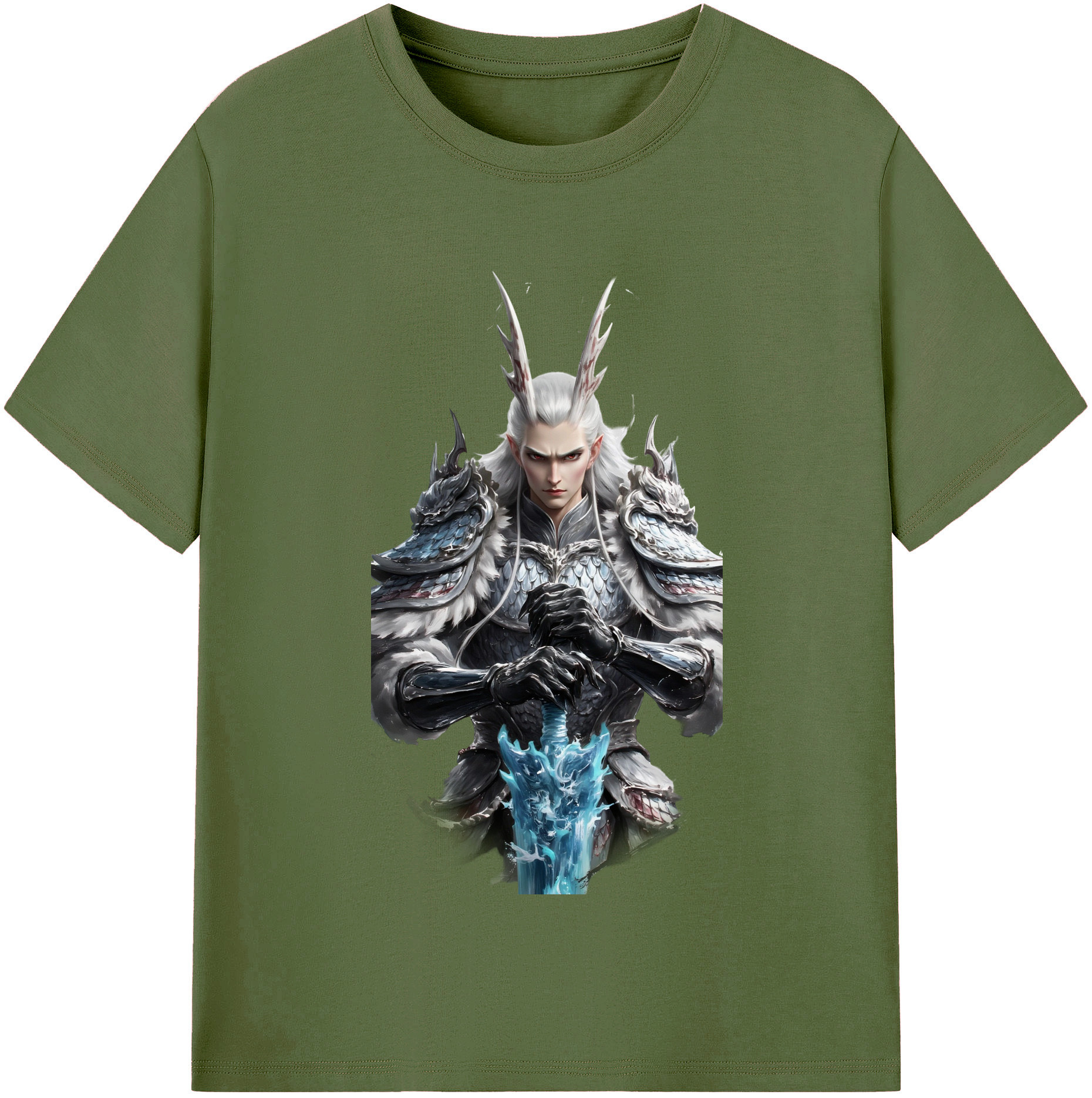 （画像用） Ne Zha 2 ナタ 魔童の大暴れ 綿100％半袖Tシャツ（フロントプリント）